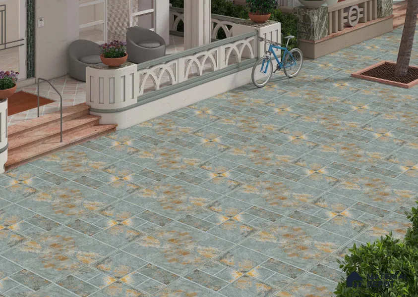 Stone Floor Tile TL 00010 Venice Stone 2 ft x 2 ft Matte Finish Anti Skid Vitrified Tile - 12 mm | Suitable for Balcony, Terrace & Coutyard