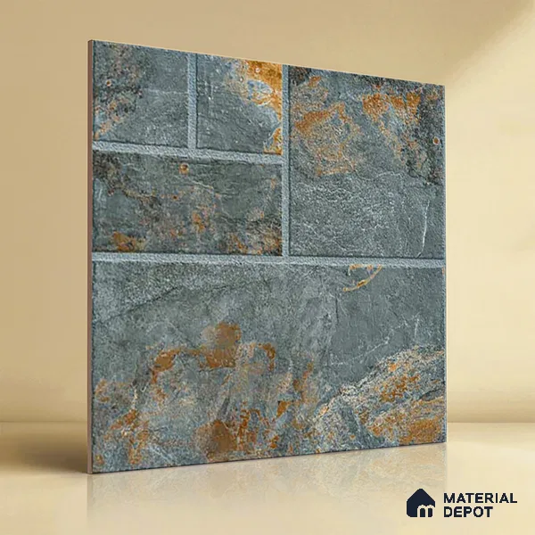 Stone Floor Tile TL 00010 Venice Stone 2 ft x 2 ft Matte Finish Anti Skid Vitrified Tile - 12 mm | Suitable for Balcony, Terrace & Coutyard