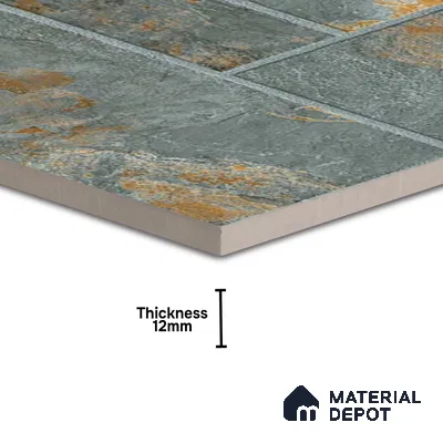 Stone Floor Tile TL 00010 Venice Stone 2 ft x 2 ft Matte Finish Anti Skid Vitrified Tile - 12 mm | Suitable for Balcony, Terrace & Coutyard
