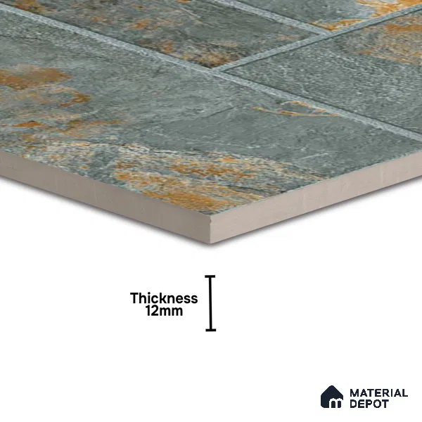 Stone Floor Tile TL 00010 Venice Stone 2 ft x 2 ft Matte Finish Anti Skid Vitrified Tile - 12 mm | Suitable for Balcony, Terrace & Coutyard