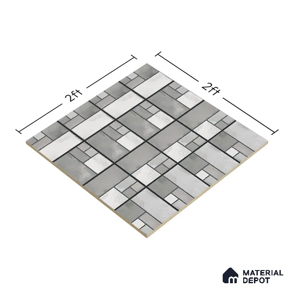 Stone Floor Tile TL 00011 Venice Anchor 2 ft x 2 ft Matte Finish Anti Skid Vitrified Tile - 12 mm | Suitable for Balcony, Terrace & Coutyard