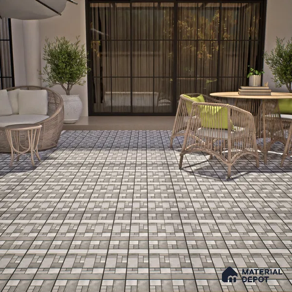 Stone Floor Tile TL 00011 Venice Anchor 2 ft x 2 ft Matte Finish Anti Skid Vitrified Tile - 12 mm | Suitable for Balcony, Terrace & Coutyard