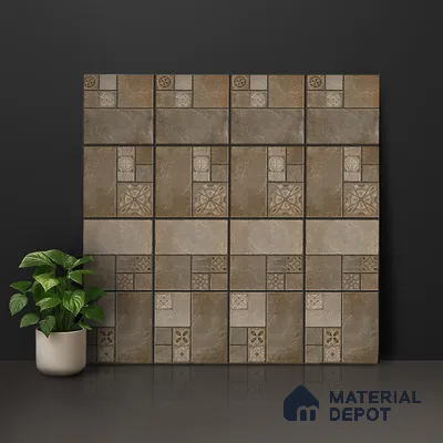 Stone Floor Tile TL 00012 Venice Walnut 2 ft x 2 ft Matte Finish Anti Skid Vitrified Tile - 12 mm | Suitable for Balcony, Terrace & Coutyard