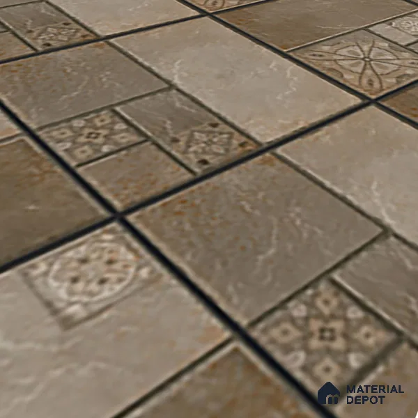 Stone Floor Tile TL 00012 Venice Walnut 2 ft x 2 ft Matte Finish Anti Skid Vitrified Tile - 12 mm | Suitable for Balcony, Terrace & Coutyard