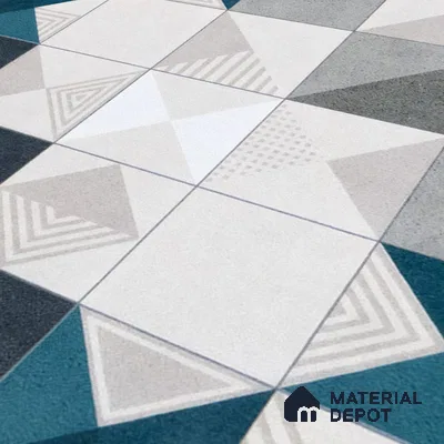 Moroccan Floor Tile TL 04959 Marrakech Pixie White 1 ft x 1 ft Ceramic Matte Finish - 9 mm | Suitable for Bathroom, Kitchen, Balcony (Sample)