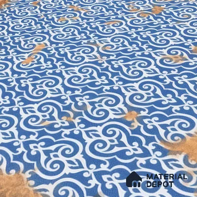 Moroccan Wall & Floor Tile TL 04951 Riad Rustic Decor Mud Brown Azul 1 ft x 1 ft Ceramic Matte Finish - 9 mm | Suitable for Bathroom, Kitchen, Balcony | Please Expect a Slight Variation of Pattern (Sample)