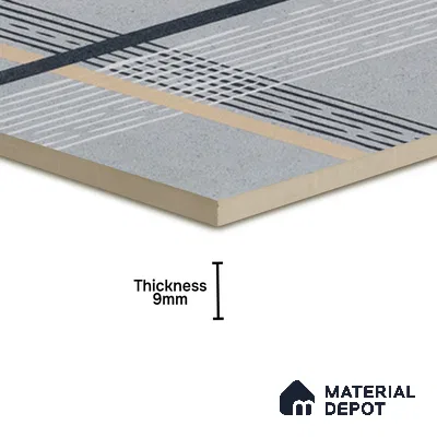 Abstract Wall & Floor Tile TL 04954 Marrakech Nordish Linea 1 ft x 1 ft Ceramic Matte Finish - 9 mm | Random 2 | Suitable for Living Room, Bedroom, Bathroom, Courtyard, Balcony | Please Expect a Slight Variation of Pattern (Sample)