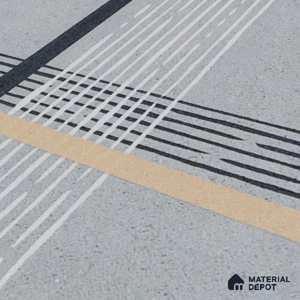 Abstract Wall & Floor Tile TL 04954 Marrakech Nordish Linea 1 ft x 1 ft Ceramic Matte Finish - 9 mm | Random 2 | Suitable for Living Room, Bedroom, Bathroom, Courtyard, Balcony | Please Expect a Slight Variation of Pattern (Sample)