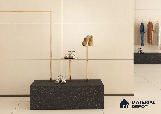 Modern Retail Display with Elegant Tiles | Material Depot