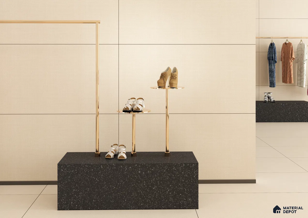 Modern Retail Display with Elegant Tiles | Material Depot