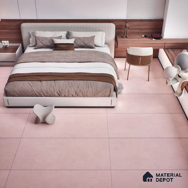 Fabric Wall & Floor Tile TL 06092 C Fabrica Flamingo 4 ft x 2 ft Vitrified Matte Finish - 9 mm | 8 Random Design | Suitable For Living Room, Bedroom, Bathroom, Kitchen (Sample)