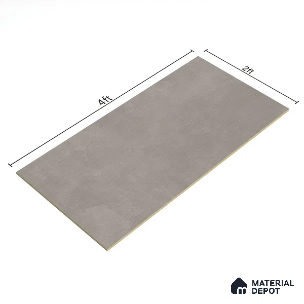 Fabric Wall & Floor Tile TL 06092 D Fabrica Grigio 4 ft x 2 ft Vitrified Matte Finish - 9 mm | 8 Random Design | Suitable For Living Room, Bedroom, Bathroom, Kitchen (Sample)