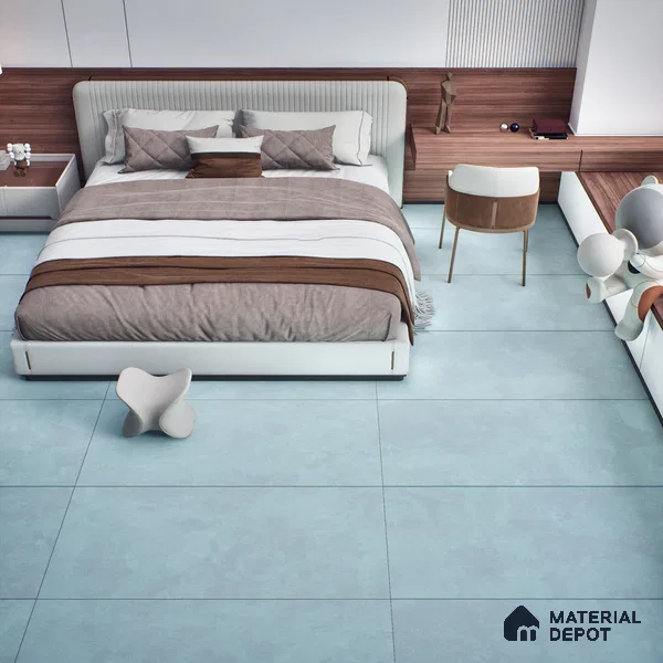 Fabric Wall & Floor Tile TL 06092 E Fabrica Sky 4 ft x 2 ft Vitrified Matte Finish - 9 mm | 8 Random Design | Suitable For Living Room, Bedroom, Bathroom, Kitchen