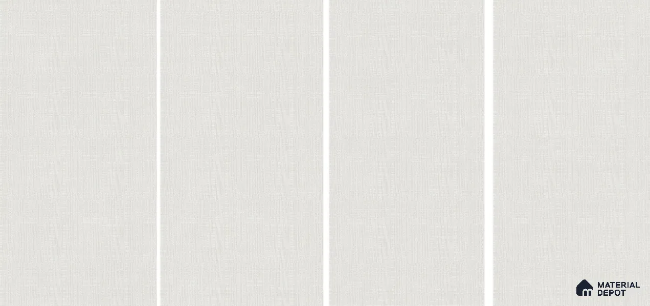 Fabric Floor & Wall Tile TL 06092 Fabrica Bianco 4 ft x 2 ft Vitrified Matte Finish - 9 mm | 8 Random Design | Suitable For Living Room, Bedroom, Bathroom, Kitchen (Sample)
