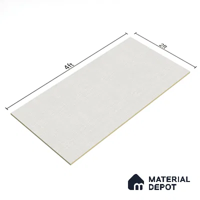 Fabric Floor & Wall Tile TL 06092 Fabrica Bianco 4 ft x 2 ft Vitrified Matte Finish - 9 mm | 8 Random Design | Suitable For Living Room, Bedroom, Bathroom, Kitchen (Sample)