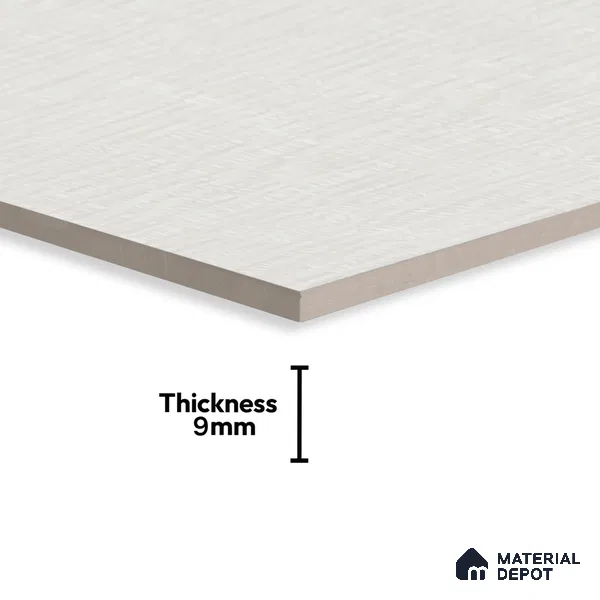 Fabric Floor & Wall Tile TL 06092 Fabrica Bianco 4 ft x 2 ft Vitrified Matte Finish - 9 mm | 8 Random Design | Suitable For Living Room, Bedroom, Bathroom, Kitchen (Sample)