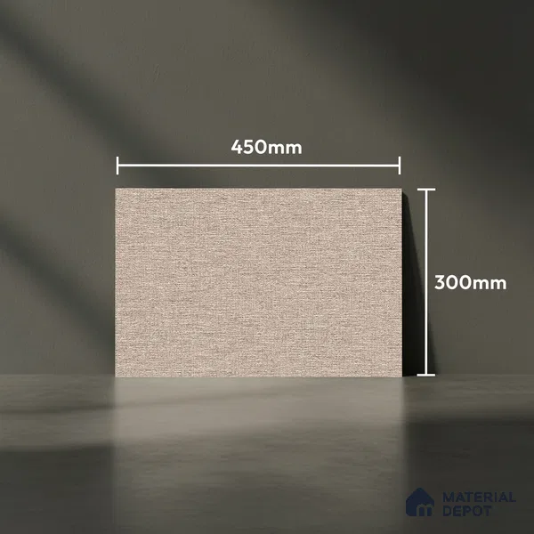 Budget Friendly Fabric Wall Tile Value For Money TL 06230  18 x 12 inch - Ceramic Glossy Finish -7 mm  | Suitable for Kitchen & Bathroom