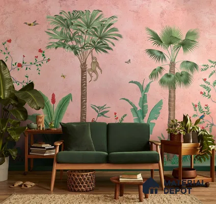 Fascinating Enchantment, Luxury Wallpaper for Rooms, Customised Sukoon Series Canvas Patterned Design (Customised Size Wallpaper)