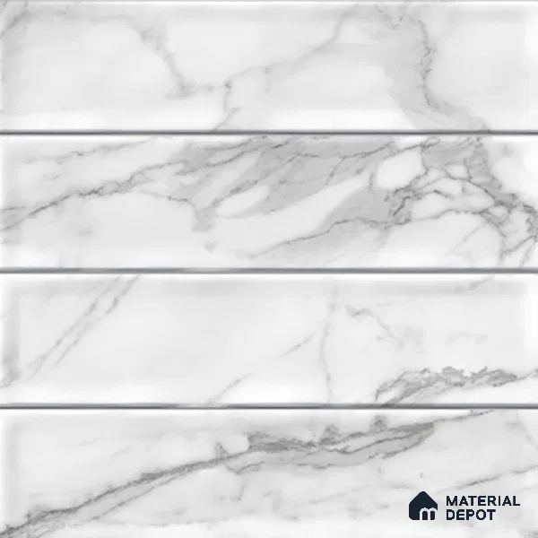 Faux Subway Wall Tile TL 08503 1 ft x 1 ft Glue Matte Finish Ceramic Tile - 10 mm | Suitable for Kitchen, Bathroom & Dining Area | Please Expect a Slight Variation of Pattern