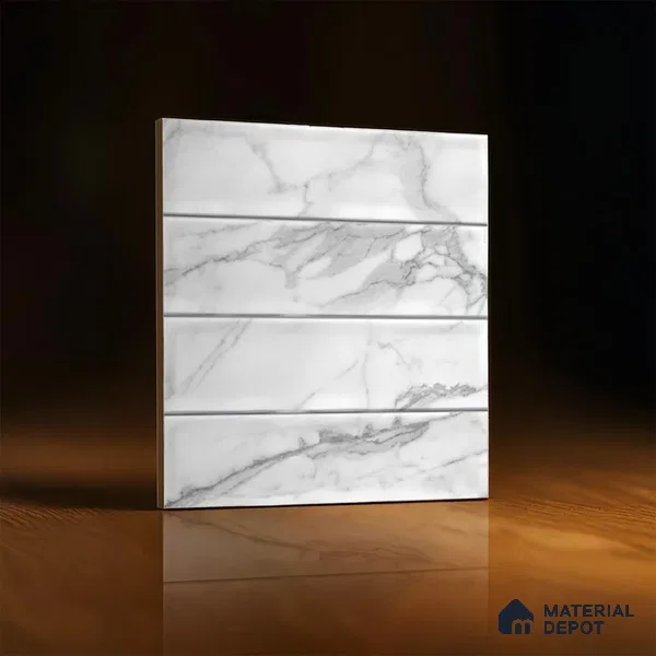 Faux Subway Wall Tile TL 08503 1 ft x 1 ft Glue Matte Finish Ceramic Tile - 10 mm | Suitable for Kitchen, Bathroom & Dining Area | Please Expect a Slight Variation of Pattern