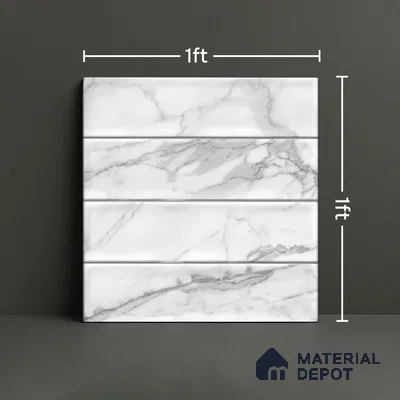 Faux Subway Wall Tile TL 08503 1 ft x 1 ft Glue Matte Finish Ceramic Tile - 10 mm | Suitable for Kitchen, Bathroom & Dining Area | Please Expect a Slight Variation of Pattern