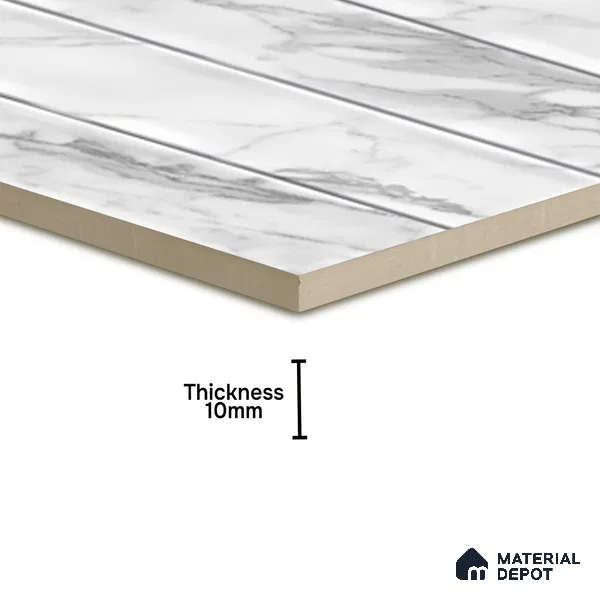 Faux Subway Wall Tile TL 08503 1 ft x 1 ft Glue Matte Finish Ceramic Tile - 10 mm | Suitable for Kitchen, Bathroom & Dining Area | Please Expect a Slight Variation of Pattern