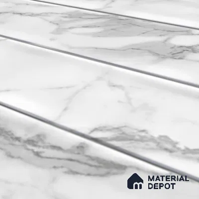 Faux Subway Wall Tile TL 08503 1 ft x 1 ft Glue Matte Finish Ceramic Tile - 10 mm | Suitable for Kitchen, Bathroom & Dining Area | Please Expect a Slight Variation of Pattern