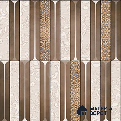 Faux Subway Wall Tile TL 08501 B 1 ft x 1 ft Glue Matte Finish Ceramic Tile - 10 mm | Suitable for Kitchen, Bathroom & Dining Area | Please Expect a Slight Variation of Pattern