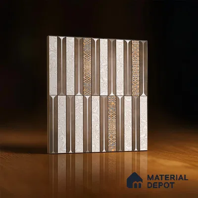 Faux Subway Wall Tile TL 08501 B 1 ft x 1 ft Glue Matte Finish Ceramic Tile - 10 mm | Suitable for Kitchen, Bathroom & Dining Area | Please Expect a Slight Variation of Pattern