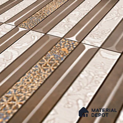 Faux Subway Wall Tile TL 08501 B 1 ft x 1 ft Glue Matte Finish Ceramic Tile - 10 mm | Suitable for Kitchen, Bathroom & Dining Area | Please Expect a Slight Variation of Pattern