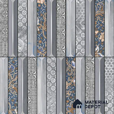 Faux Subway Wall Tile TL 08501 C 1 ft x 1 ft Glue Matte Finish Ceramic Tile - 10 mm | Suitable for Kitchen, Bathroom & Dining Area | Please Expect a Slight Variation of Pattern