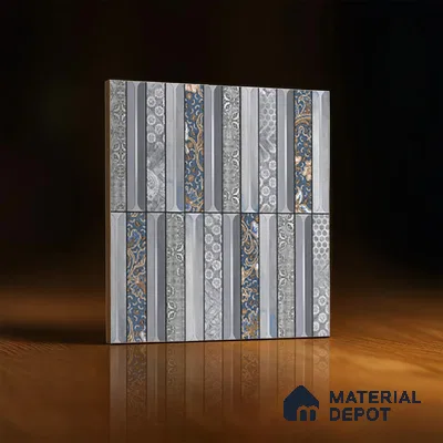 Faux Subway Wall Tile TL 08501 C 1 ft x 1 ft Glue Matte Finish Ceramic Tile - 10 mm | Suitable for Kitchen, Bathroom & Dining Area | Please Expect a Slight Variation of Pattern