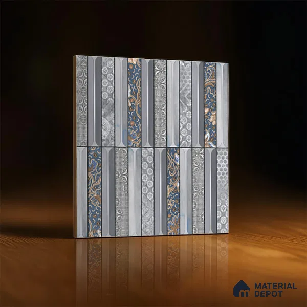 Faux Subway Wall Tile TL 08501 C 1 ft x 1 ft Glue Matte Finish Ceramic Tile - 10 mm | Suitable for Kitchen, Bathroom & Dining Area | Please Expect a Slight Variation of Pattern