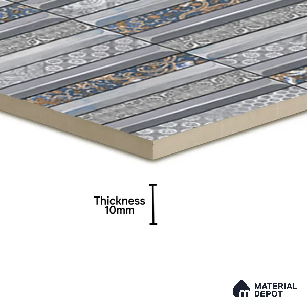 Faux Subway Wall Tile TL 08501 C 1 ft x 1 ft Glue Matte Finish Ceramic Tile - 10 mm | Suitable for Kitchen, Bathroom & Dining Area | Please Expect a Slight Variation of Pattern
