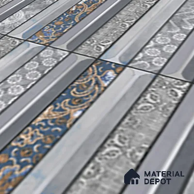 Faux Subway Wall Tile TL 08501 C 1 ft x 1 ft Glue Matte Finish Ceramic Tile - 10 mm | Suitable for Kitchen, Bathroom & Dining Area | Please Expect a Slight Variation of Pattern