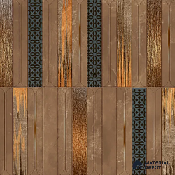 Faux Subway Wall Tile TL 08501 D 1 ft x 1 ft Glue Matte Finish Ceramic Tile - 10 mm | Suitable for Kitchen, Bathroom & Dining Area | Please Expect a Slight Variation of Pattern