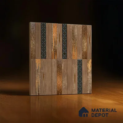 Faux Subway Wall Tile TL 08501 D 1 ft x 1 ft Glue Matte Finish Ceramic Tile - 10 mm | Suitable for Kitchen, Bathroom & Dining Area | Please Expect a Slight Variation of Pattern