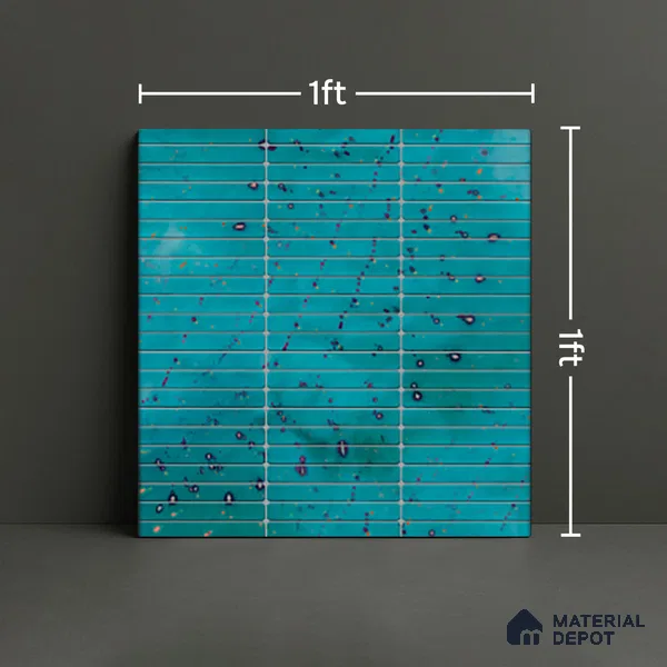 Faux Subway Wall Tile TL 08501 E 1 ft x 1 ft Glue Matte Finish Ceramic Tile - 10 mm | Suitable for Kitchen, Bathroom & Dining Area | Please Expect a Slight Variation of Pattern