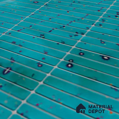 Faux Subway Wall Tile TL 08501 E 1 ft x 1 ft Glue Matte Finish Ceramic Tile - 10 mm | Suitable for Kitchen, Bathroom & Dining Area | Please Expect a Slight Variation of Pattern