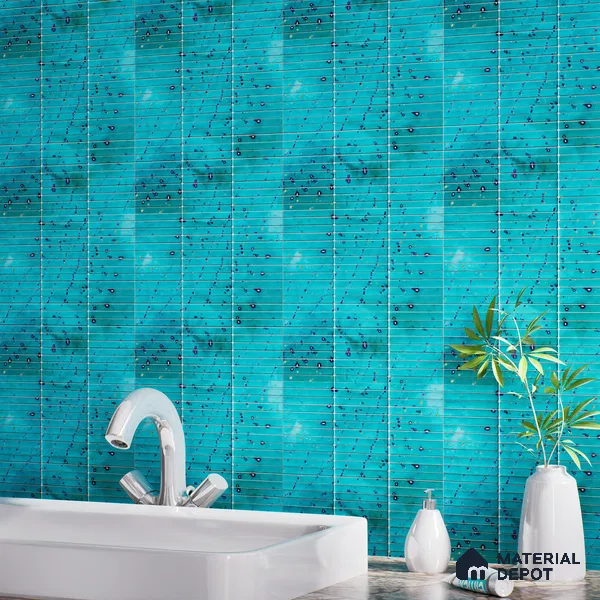 Faux Subway Wall Tile TL 08501 E 1 ft x 1 ft Glue Matte Finish Ceramic Tile - 10 mm | Suitable for Kitchen, Bathroom & Dining Area | Please Expect a Slight Variation of Pattern