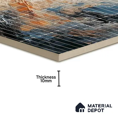 Faux Subway Wall Tile TL 08501 F 1 ft x 1 ft Glue Matte Finish Ceramic Tile - 10 mm | Suitable for Kitchen, Bathroom & Dining Area | Please Expect a Slight Variation of Pattern