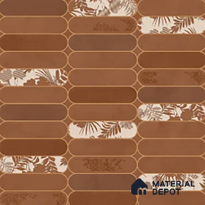 Faux Subway Wall Tile TL 08501 1 ft x 1 ft Glue Matte Finish Ceramic Tile - 10 mm | Suitable for Kitchen, Bathroom & Dining Area | Please Expect a Slight Variation of Pattern