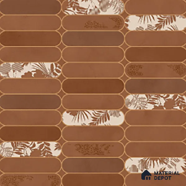 Faux Subway Wall Tile TL 08501 1 ft x 1 ft Glue Matte Finish Ceramic Tile - 10 mm | Suitable for Kitchen, Bathroom & Dining Area | Please Expect a Slight Variation of Pattern