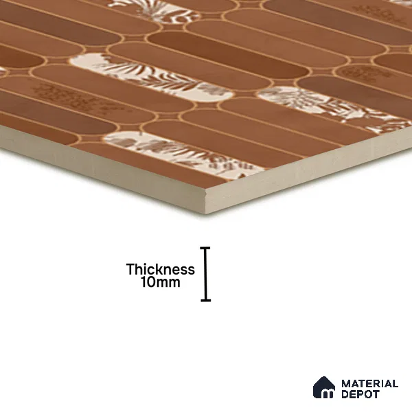 Faux Subway Wall Tile TL 08501 1 ft x 1 ft Glue Matte Finish Ceramic Tile - 10 mm | Suitable for Kitchen, Bathroom & Dining Area | Please Expect a Slight Variation of Pattern