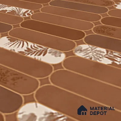 Faux Subway Wall Tile TL 08501 1 ft x 1 ft Glue Matte Finish Ceramic Tile - 10 mm | Suitable for Kitchen, Bathroom & Dining Area | Please Expect a Slight Variation of Pattern