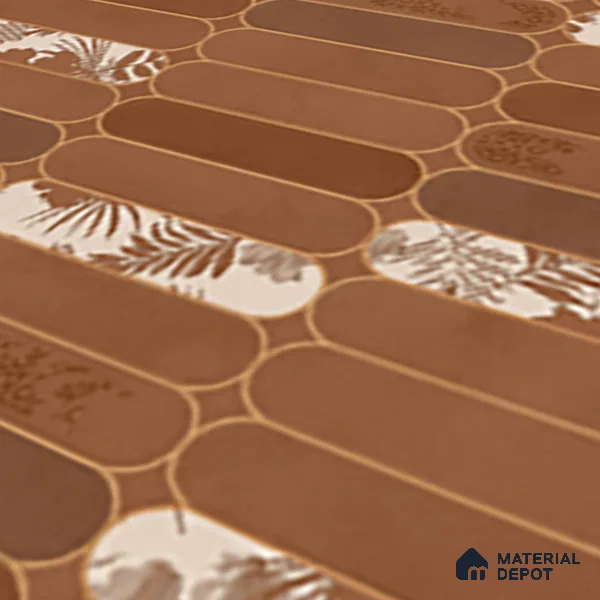 Faux Subway Wall Tile TL 08501 1 ft x 1 ft Glue Matte Finish Ceramic Tile - 10 mm | Suitable for Kitchen, Bathroom & Dining Area | Please Expect a Slight Variation of Pattern