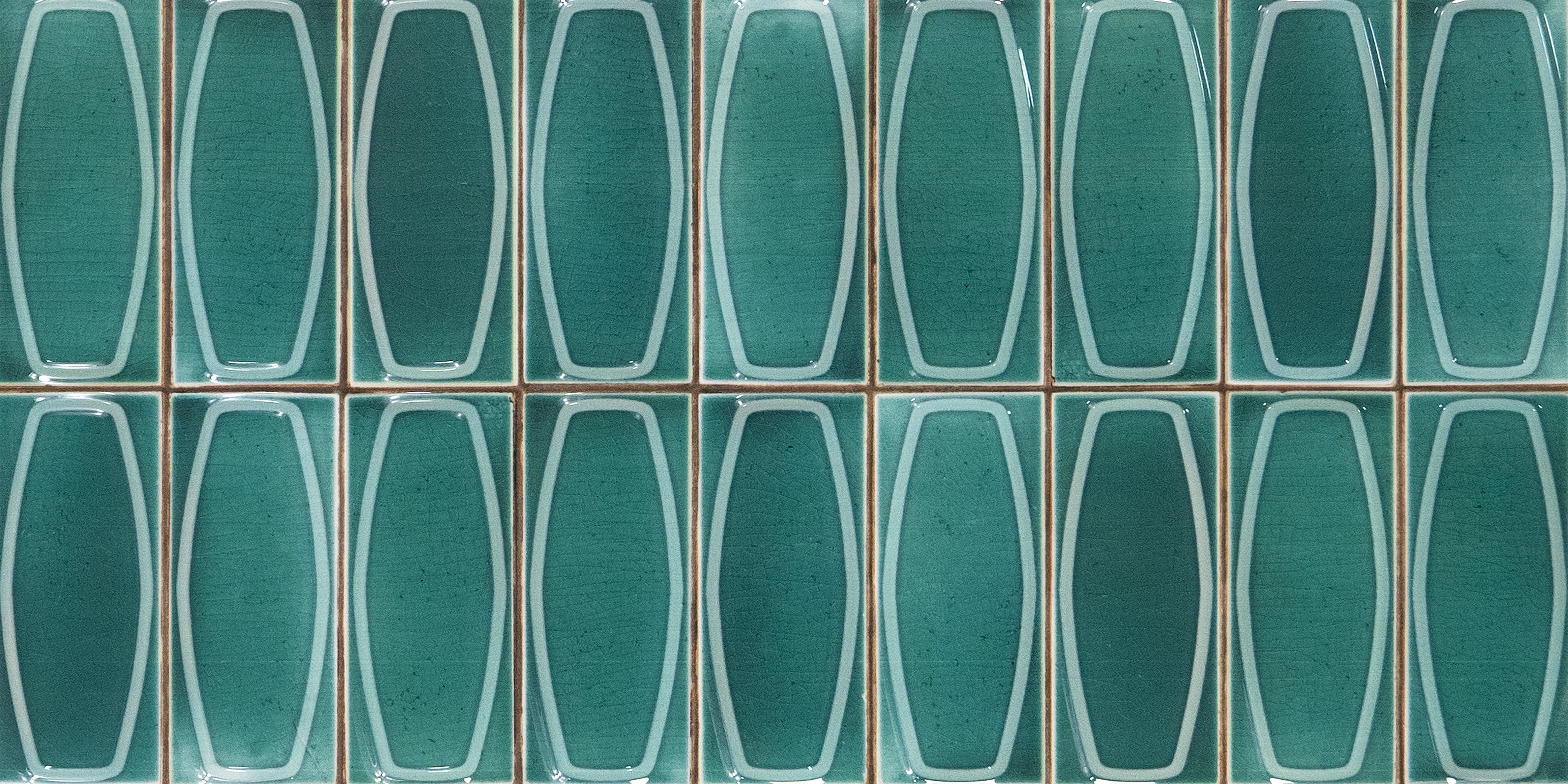 Faux Subway Wall Tile TL 05379 C Miraq Chester Jade Green 2 ft x 1 ft Ceramic Glossy Finish - 8 mm | Suitable For Kitchen, Bathroom Walls and Backsplashes | Please Expect a Slight Variation of Pattern (Sample)