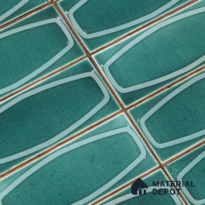 Faux Subway Wall Tile TL 05379 C Miraq Chester Jade Green 2 ft x 1 ft Ceramic Glossy Finish - 8 mm | Suitable For Kitchen, Bathroom Walls and Backsplashes | Please Expect a Slight Variation of Pattern (Sample)
