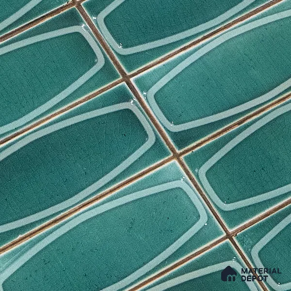 Faux Subway Wall Tile TL 05379 C Miraq Chester Jade Green 2 ft x 1 ft Ceramic Glossy Finish - 8 mm | Suitable For Kitchen, Bathroom Walls and Backsplashes | Please Expect a Slight Variation of Pattern (Sample)