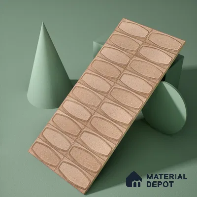 Faux Subway Wall Tile TL 05379 D Miraq Chester Walnut 2 ft x 1 ft Ceramic Matte Finish - 8 mm | Suitable For Kitchen, Bathroom Walls and Backsplashes | Please Expect a Slight Variation of Pattern (Sample)